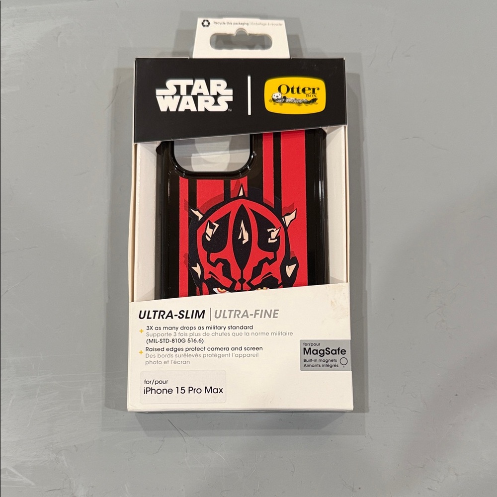 OtterBox Star Wars iPhone 15 Pro Max Case - Black & Red Design